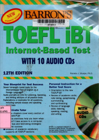 Image of Barron's TOEFL ibt internet-based test with 10 audio CDs