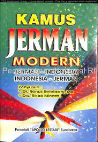 Image of Kamus jerman modern : jerman-Indonesia Indonesia-Jerman